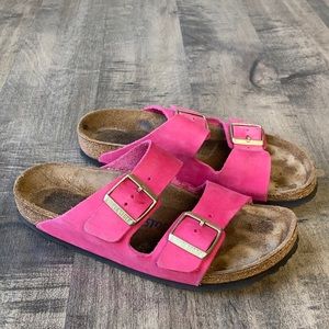 Birkenstock Pink Arizona Soft Footbed Sandals